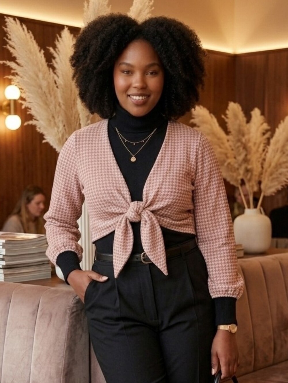 Twist Tie Crop Top Or shrug Coverup Size Medium